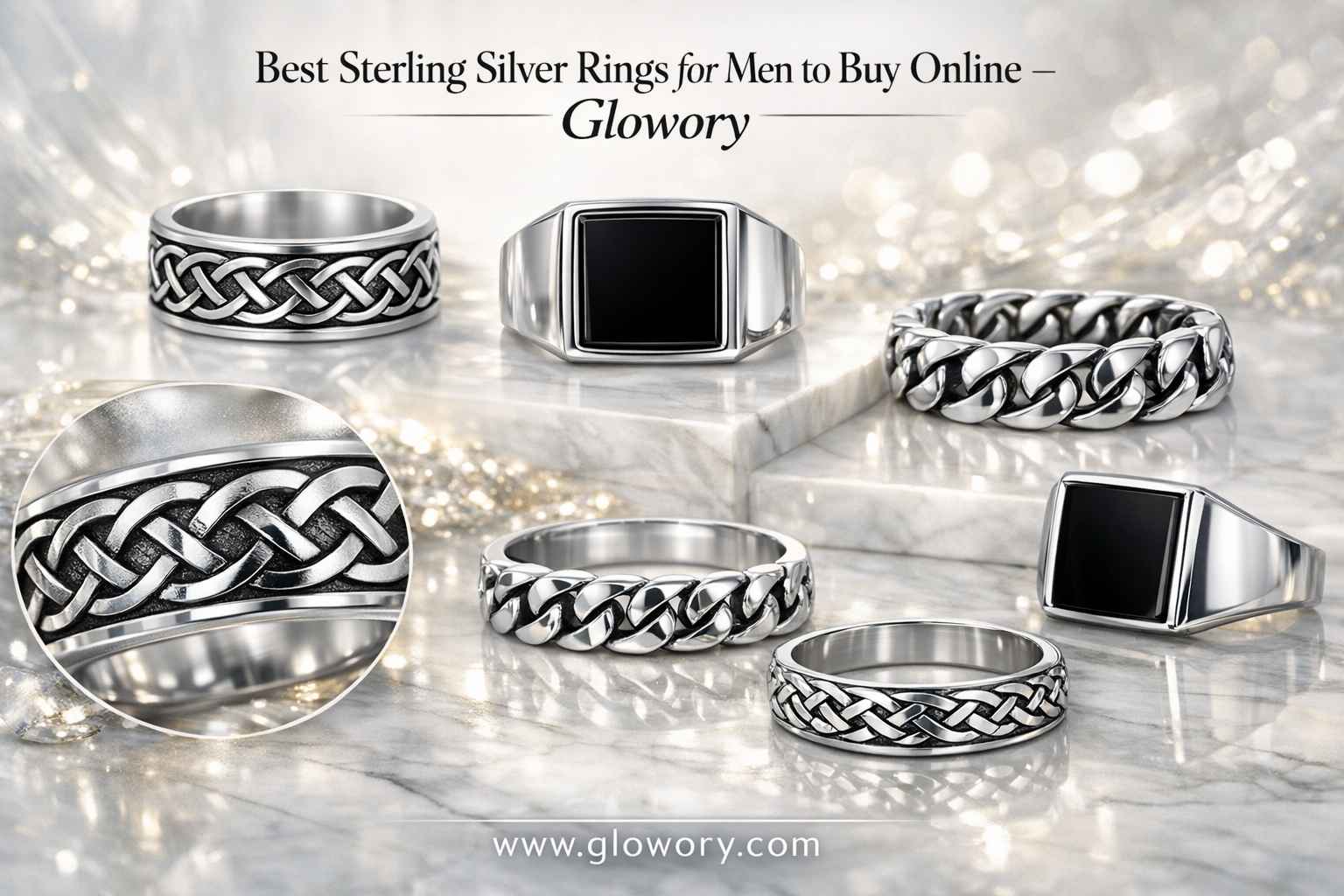 Premium Best Sterling Silver Rings for Men Online in India | Glowory ...