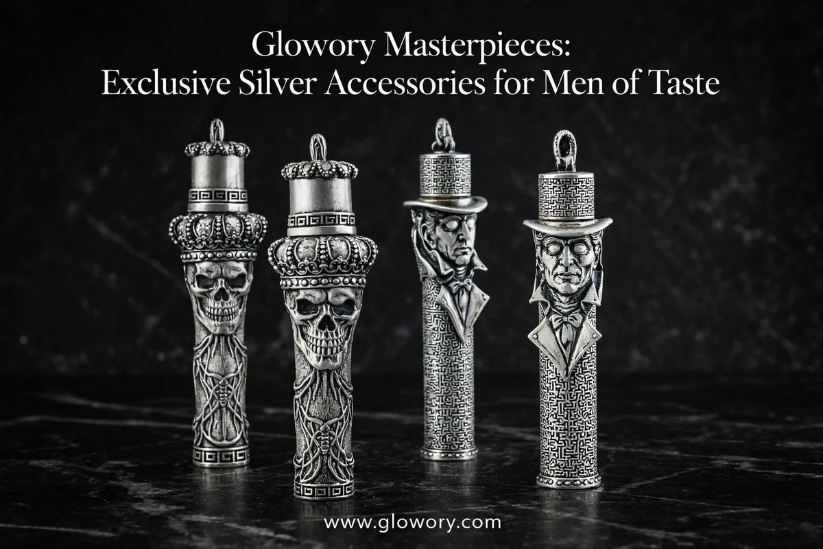 Glowory Masterpieces: Exclusive Silver Accessories for Men of Taste