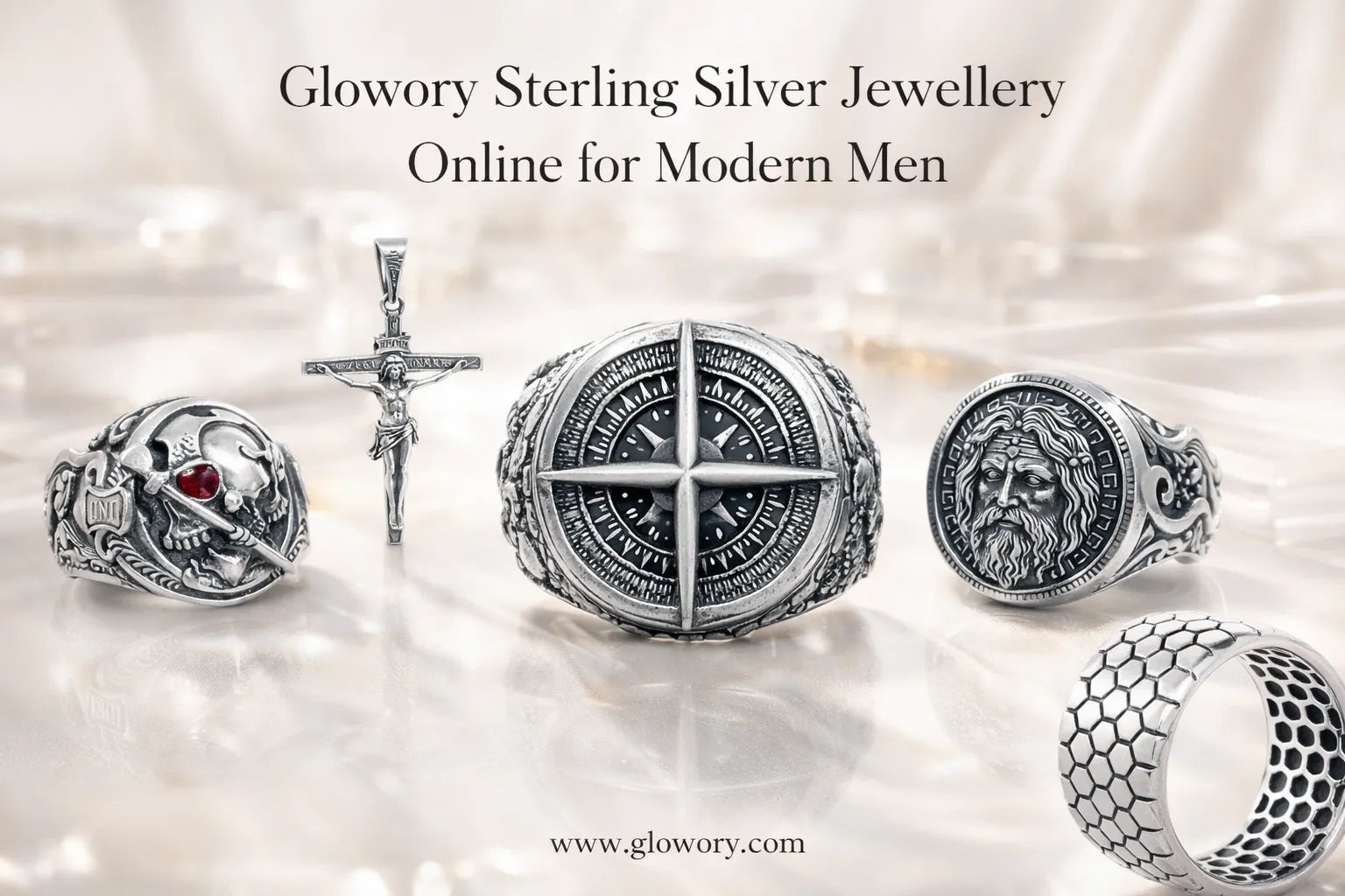 Glowory Sterling Silver Jewellery Online for Modern Men