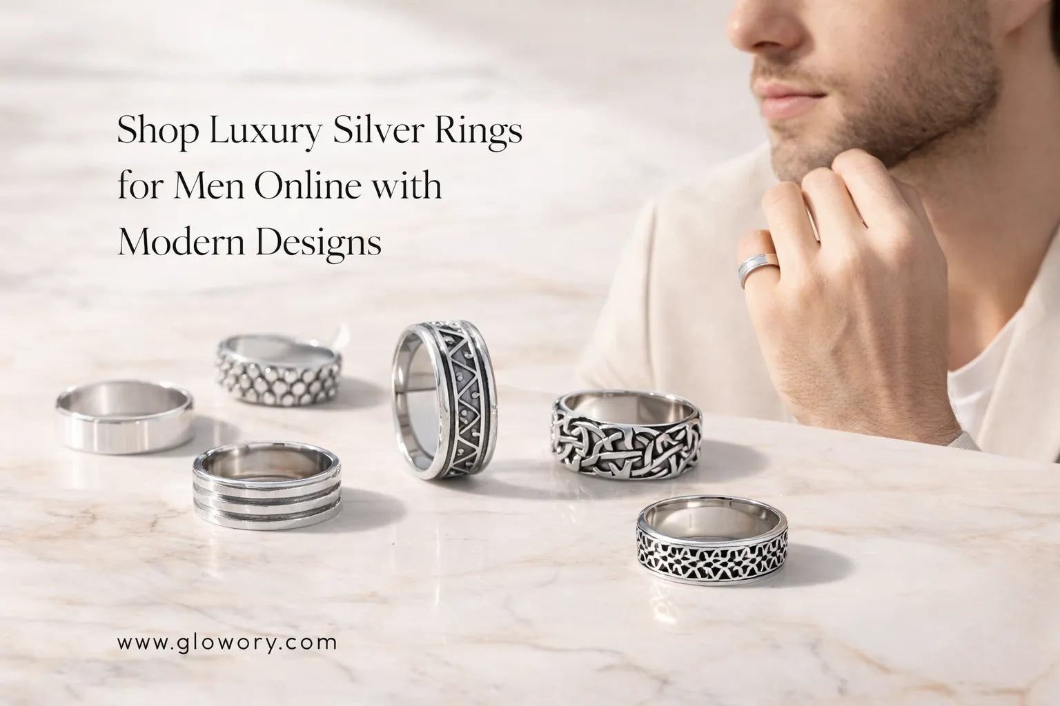 Sharp Rings For Men Shop Luxury Silver Rings for Men Online | Modern Designs – Glowory Jewelry