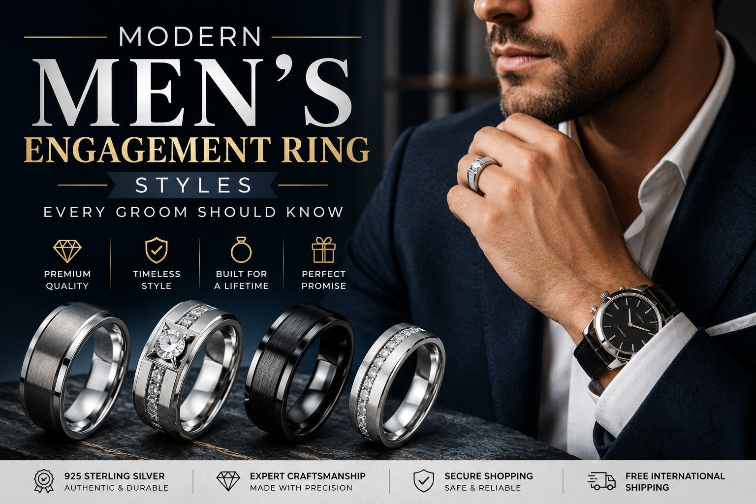 Modern Men's Engagement Ring Styles Every Groom Should Know