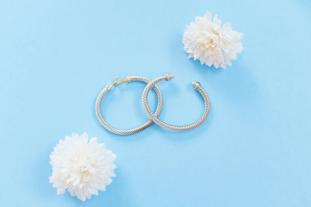 Silver kada benefits: two plain silver bangles