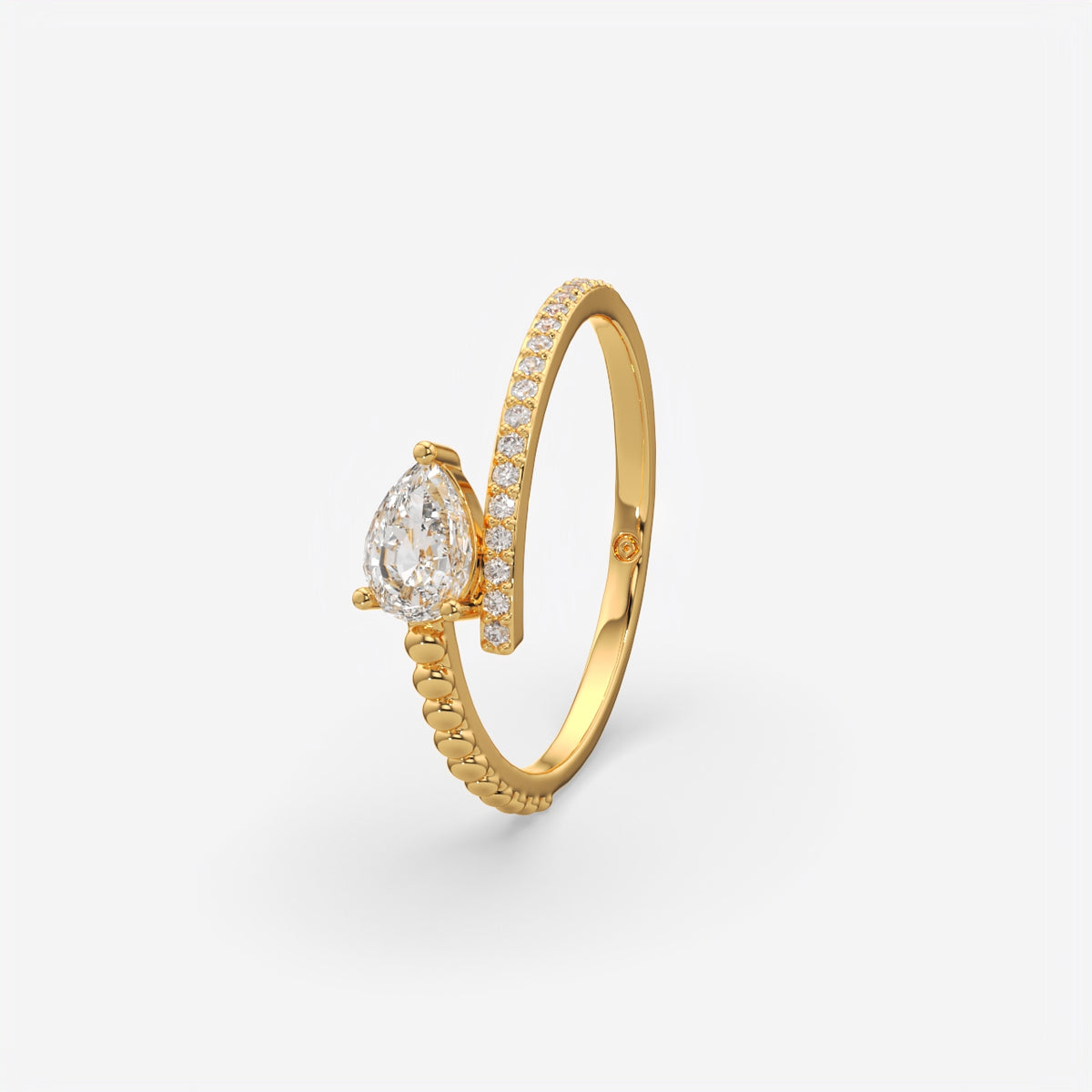 Pear Zircon Classic Love Ring