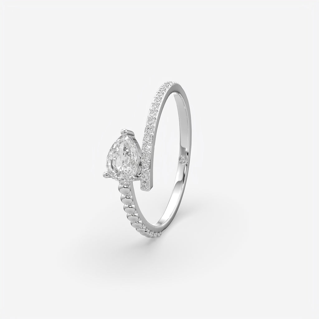 Pear Zircon Classic Love Ring