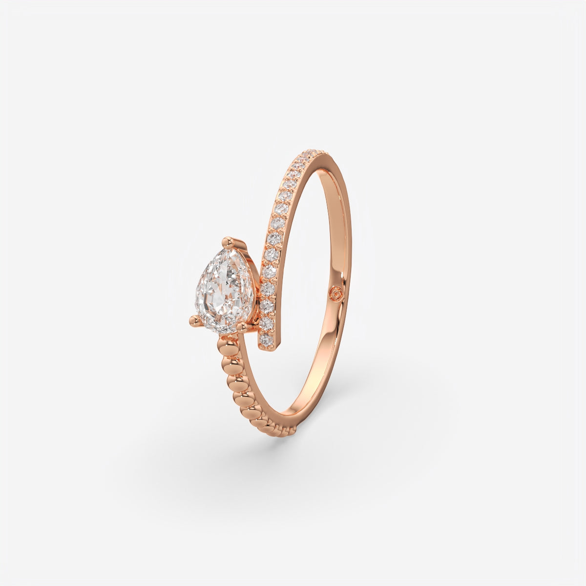 Pear Zircon Classic Love Ring