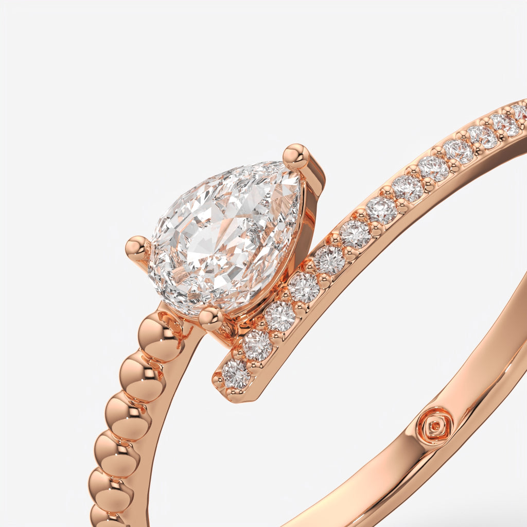 Pear Zircon Classic Love Ring