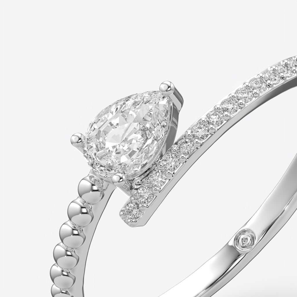 Pear Zircon Classic Love Ring
