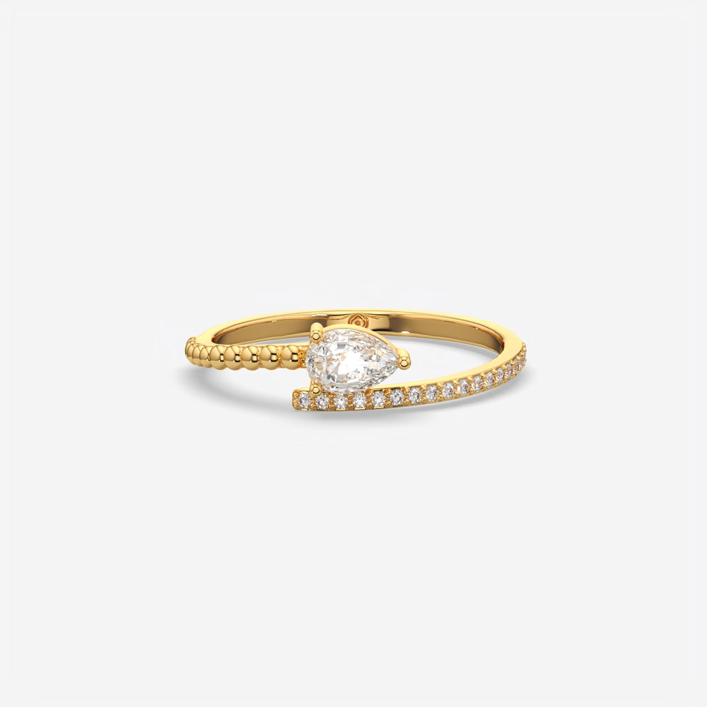 Pear Zircon Classic Love Ring
