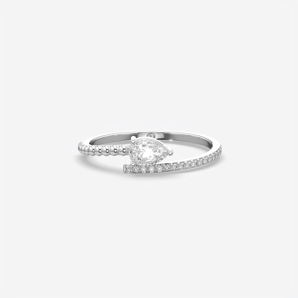 Pear Zircon Classic Love Ring