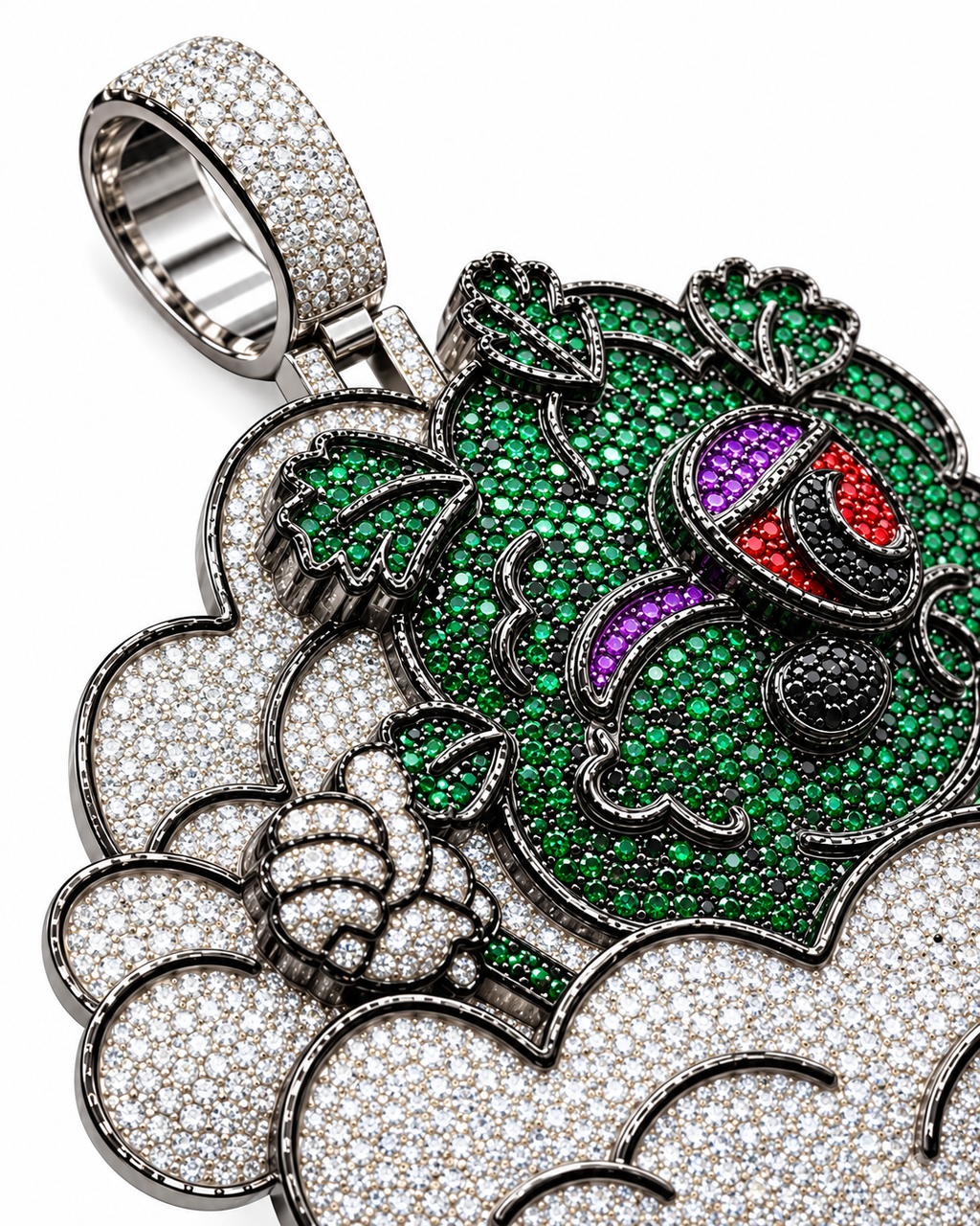 Animated Character Charm Iced Out Pendant