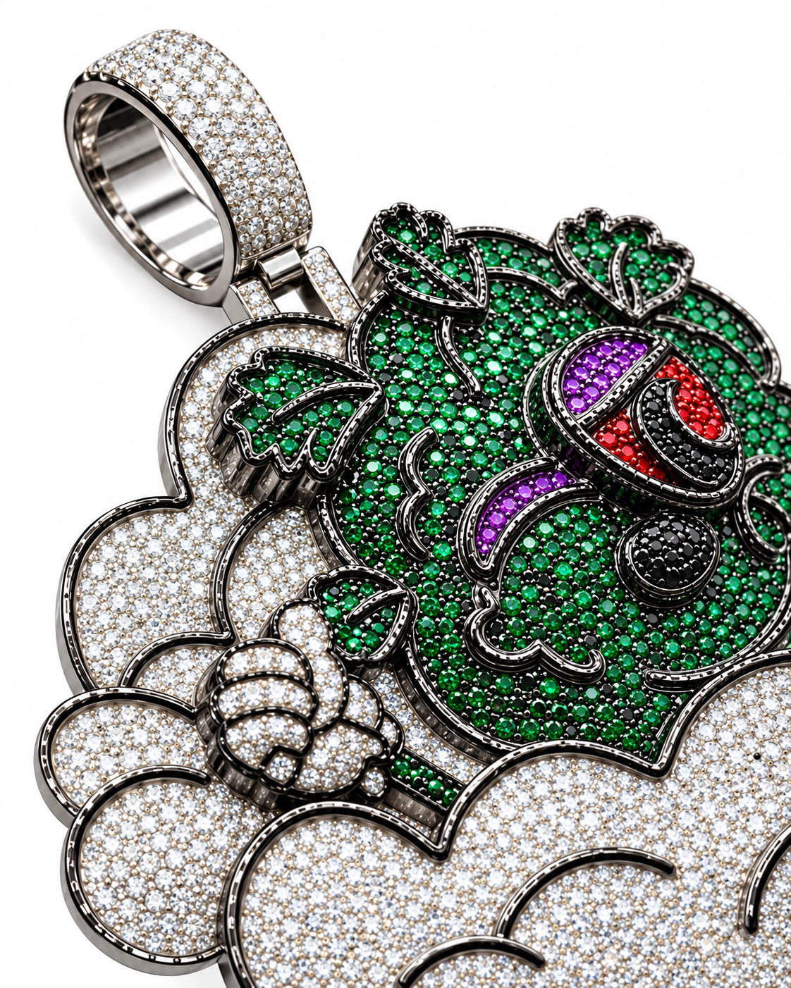 Animated Character Charm Iced Out Pendant
