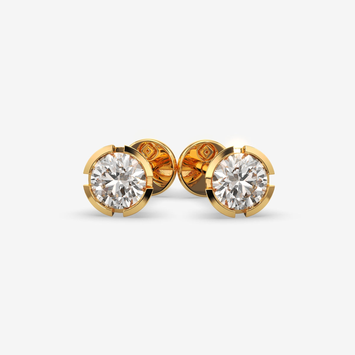 Luxury Round Cut Stud Earrings ( 1 PC )