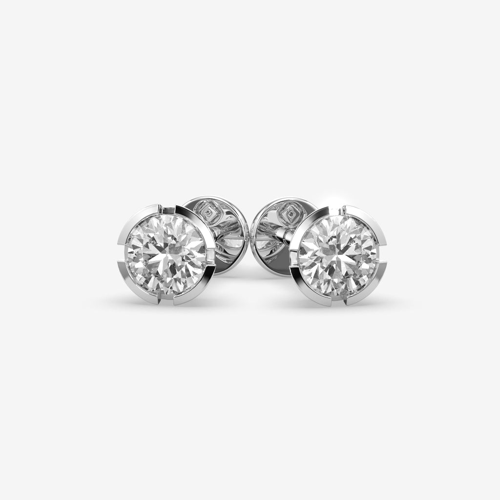 Luxury Round Cut Stud Earrings ( 1 PC )