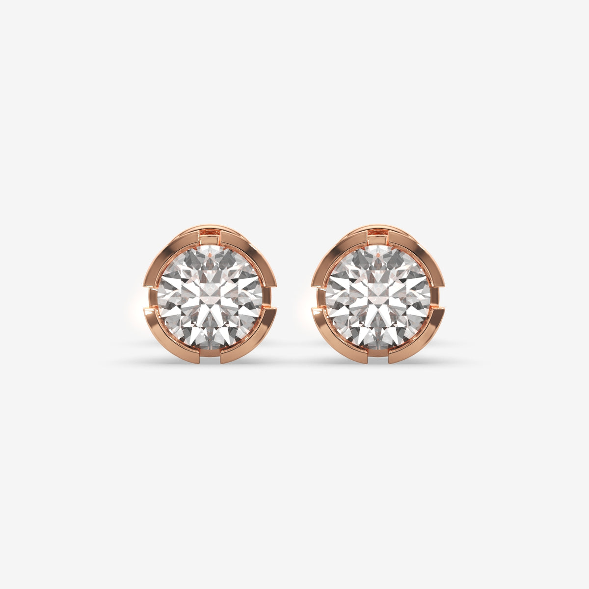 Luxury Round Cut Stud Earrings ( 1 PC )