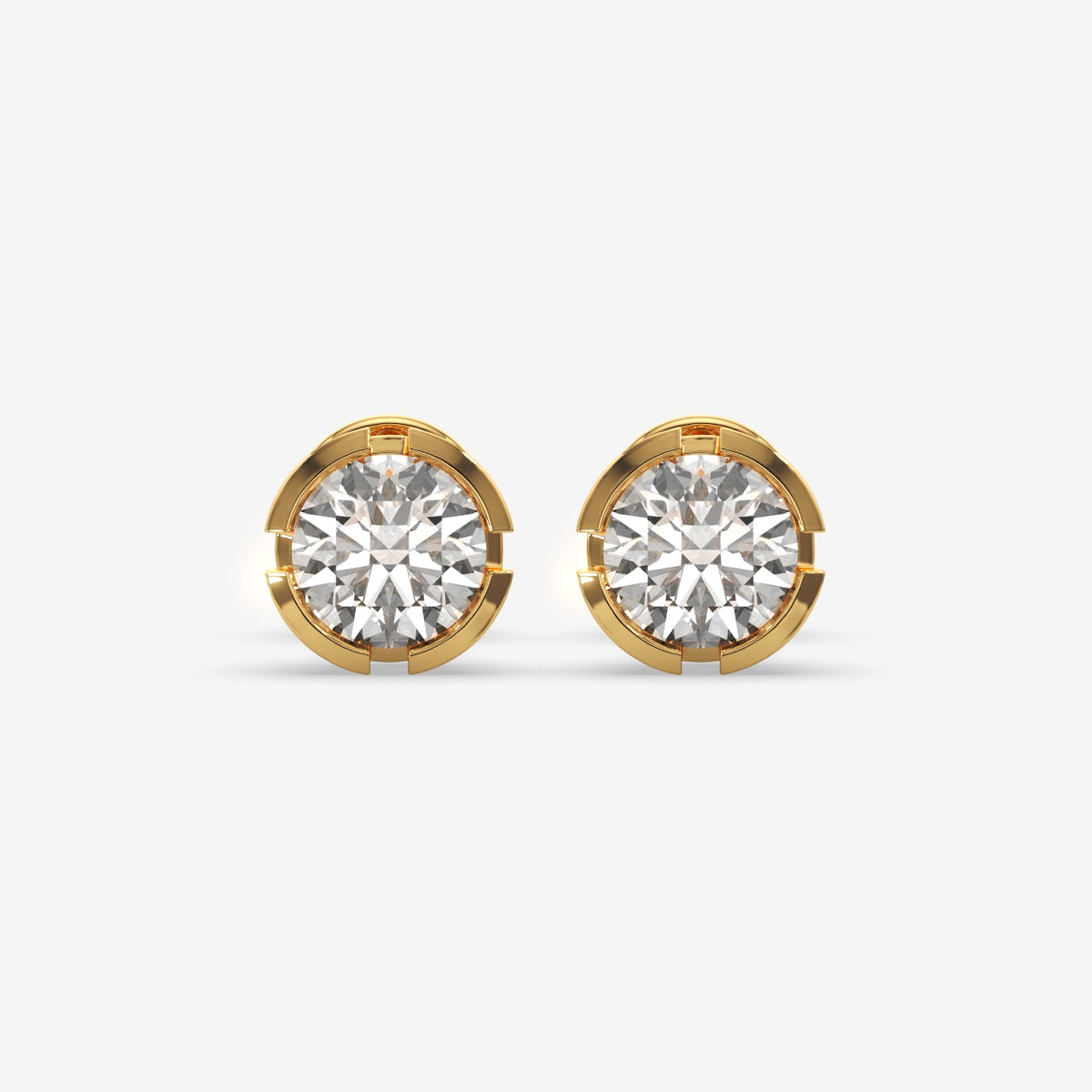 Luxury Round Cut Stud Earrings ( 1 PC )