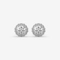 Elegant Round Flower Stud Earrings (1 PC )