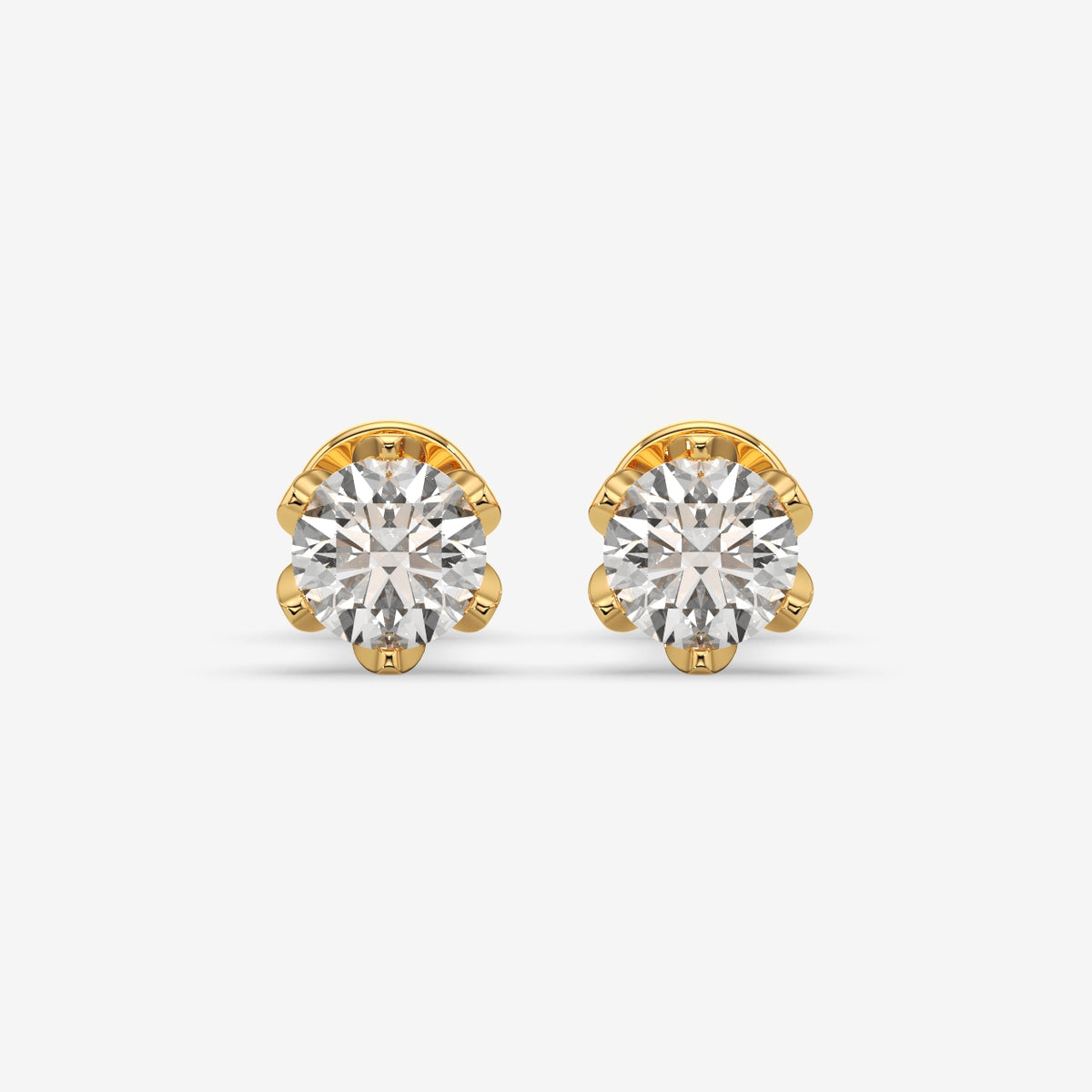 Round Brilliant Cut Diamond Earrings (1 PC)