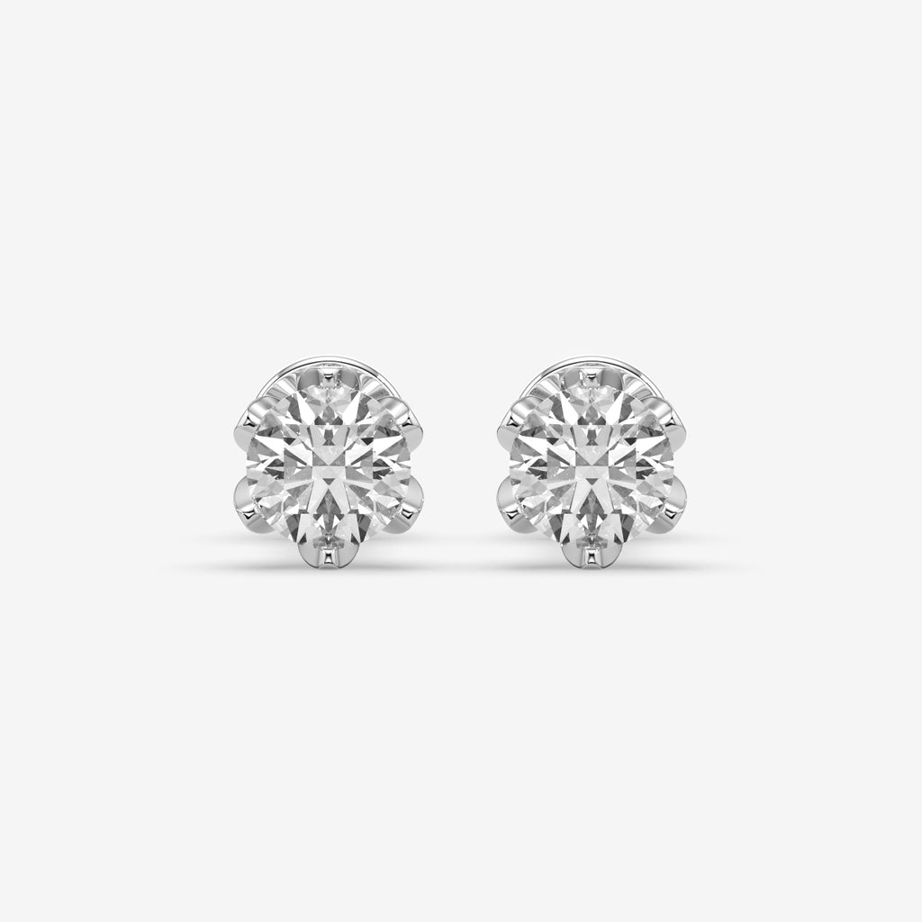Round Brilliant Cut Diamond Earrings (1 PC)