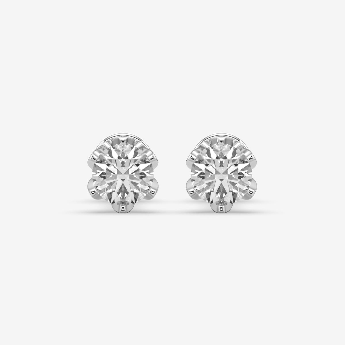 Round Brilliant Cut Diamond Earrings (1 PC)