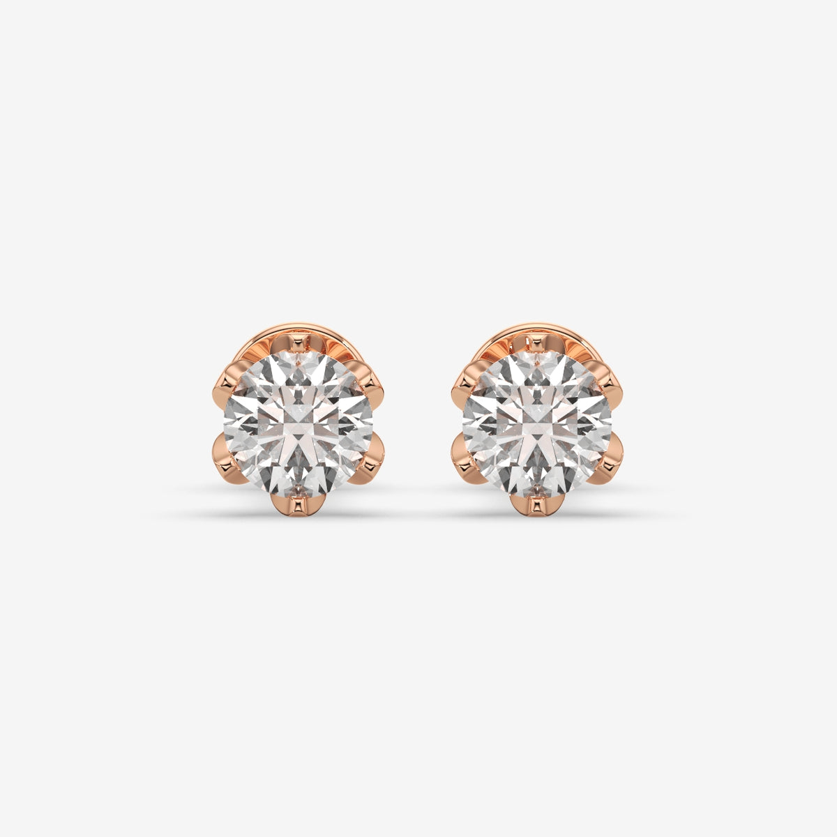 Round Brilliant Cut Diamond Earrings (1 PC)