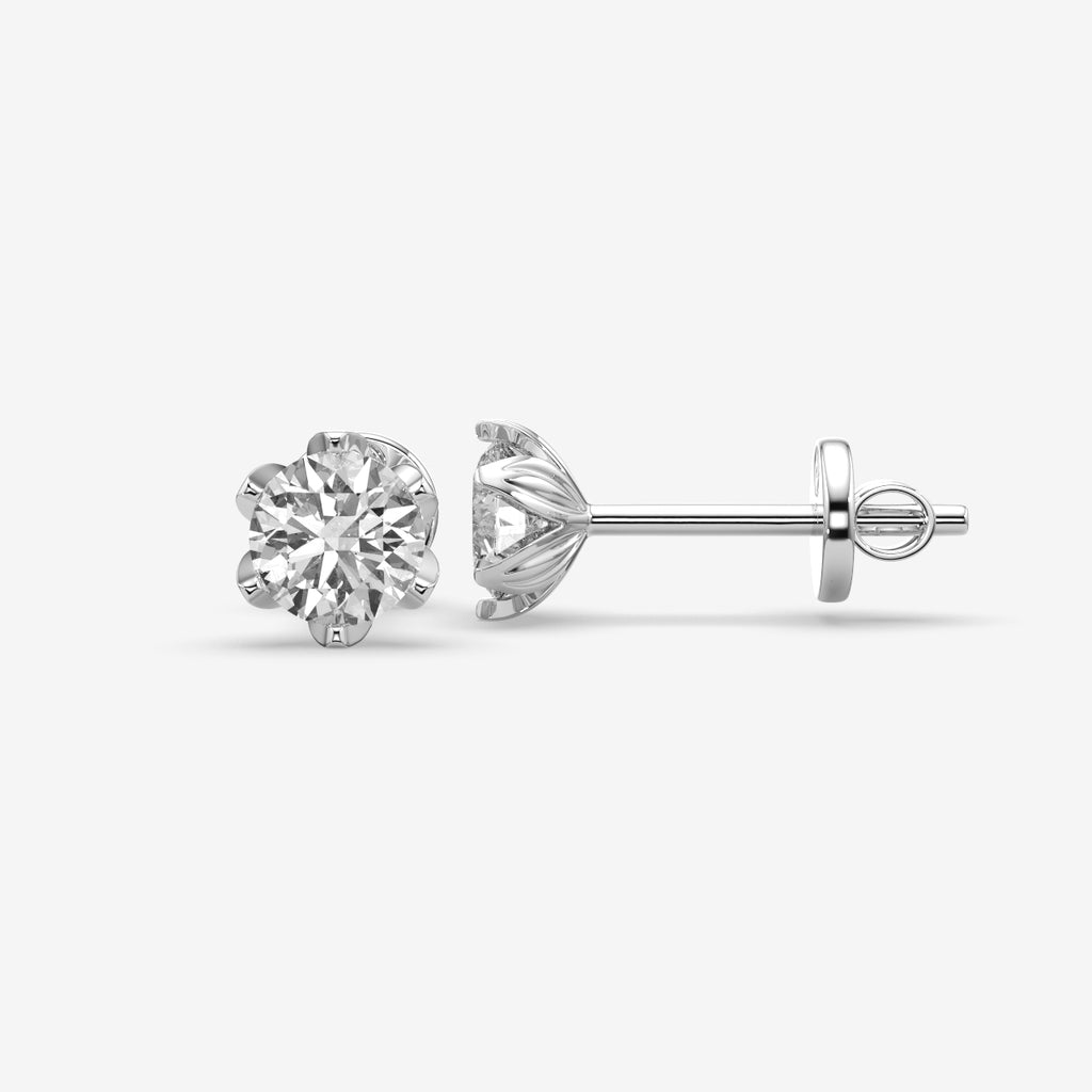 Round Brilliant Cut Diamond Earrings (1 PC)