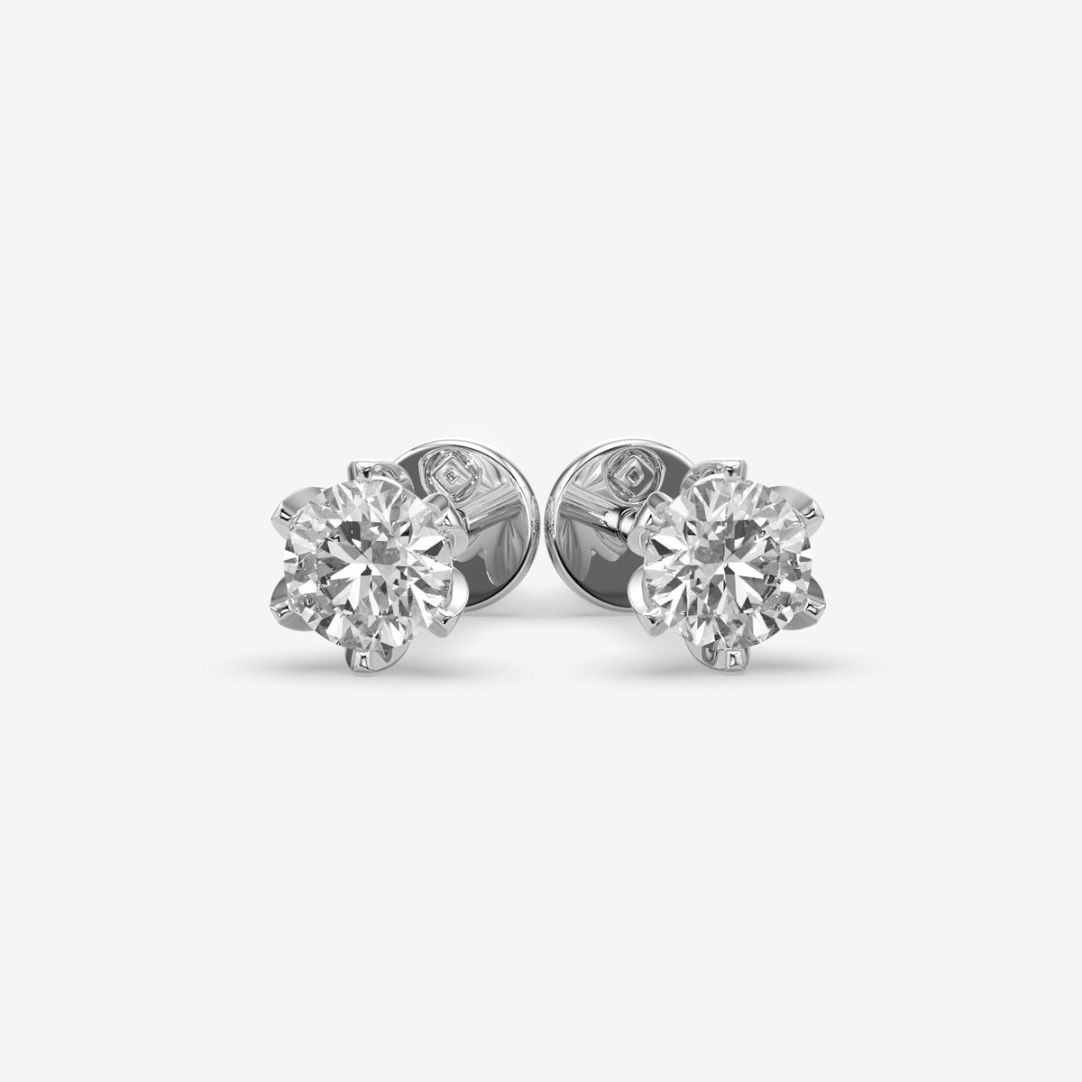 Round Brilliant Cut Diamond Earrings (1 PC)