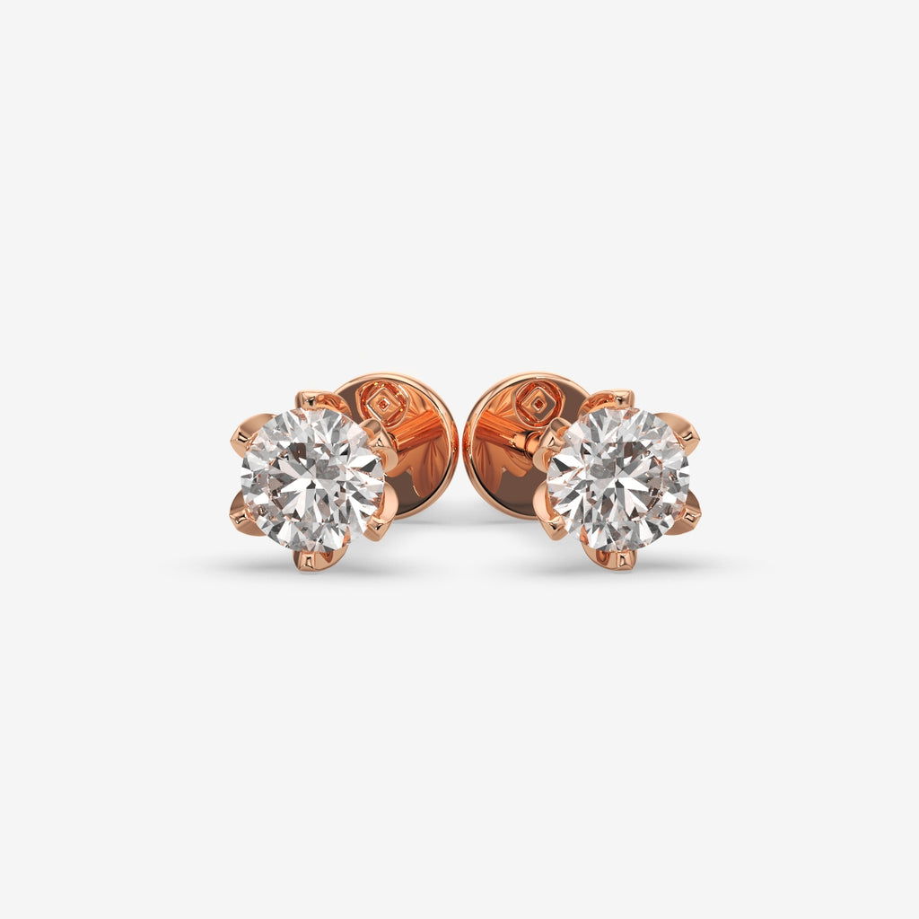 Round Brilliant Cut Diamond Earrings (1 PC)