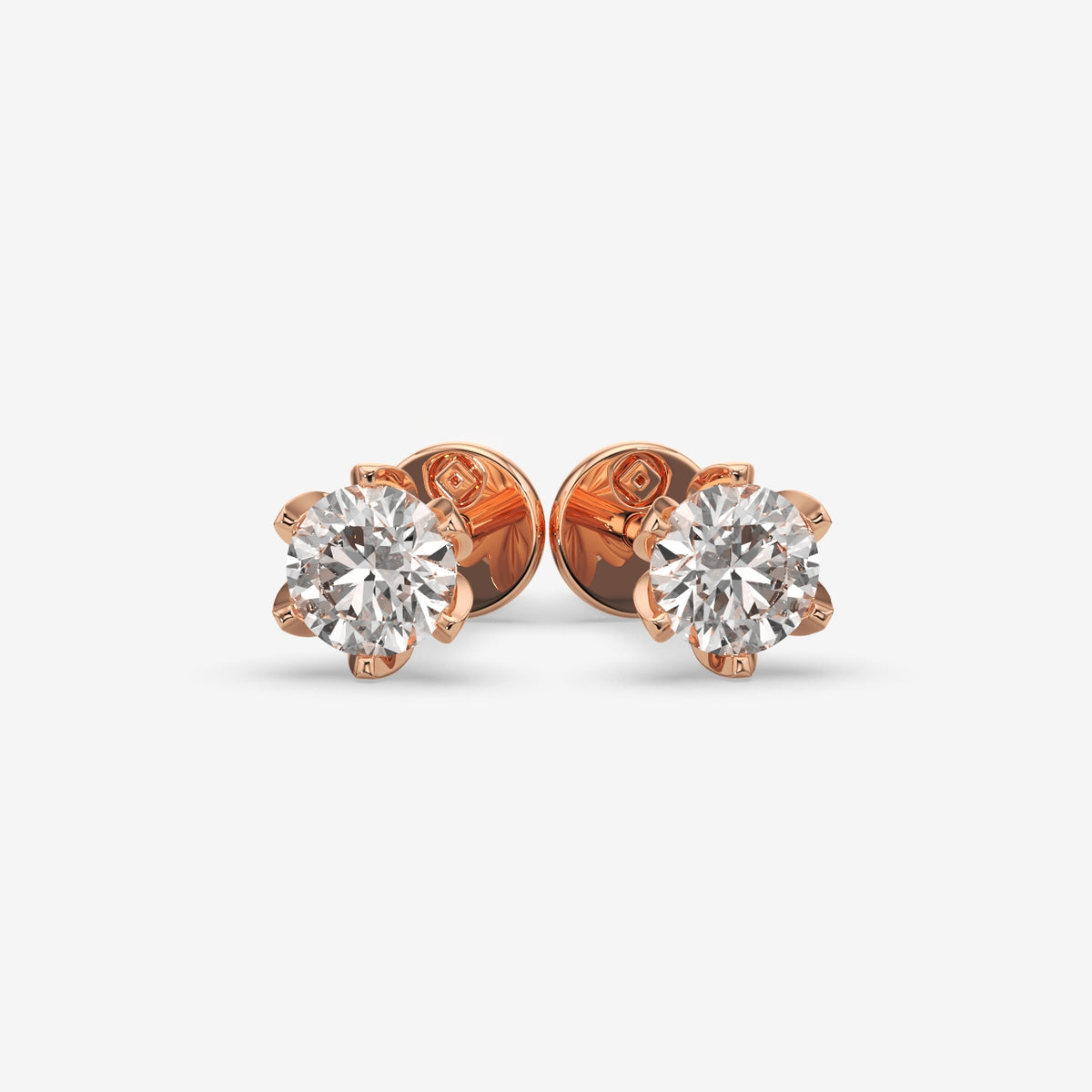 Round Brilliant Cut Diamond Earrings (1 PC)