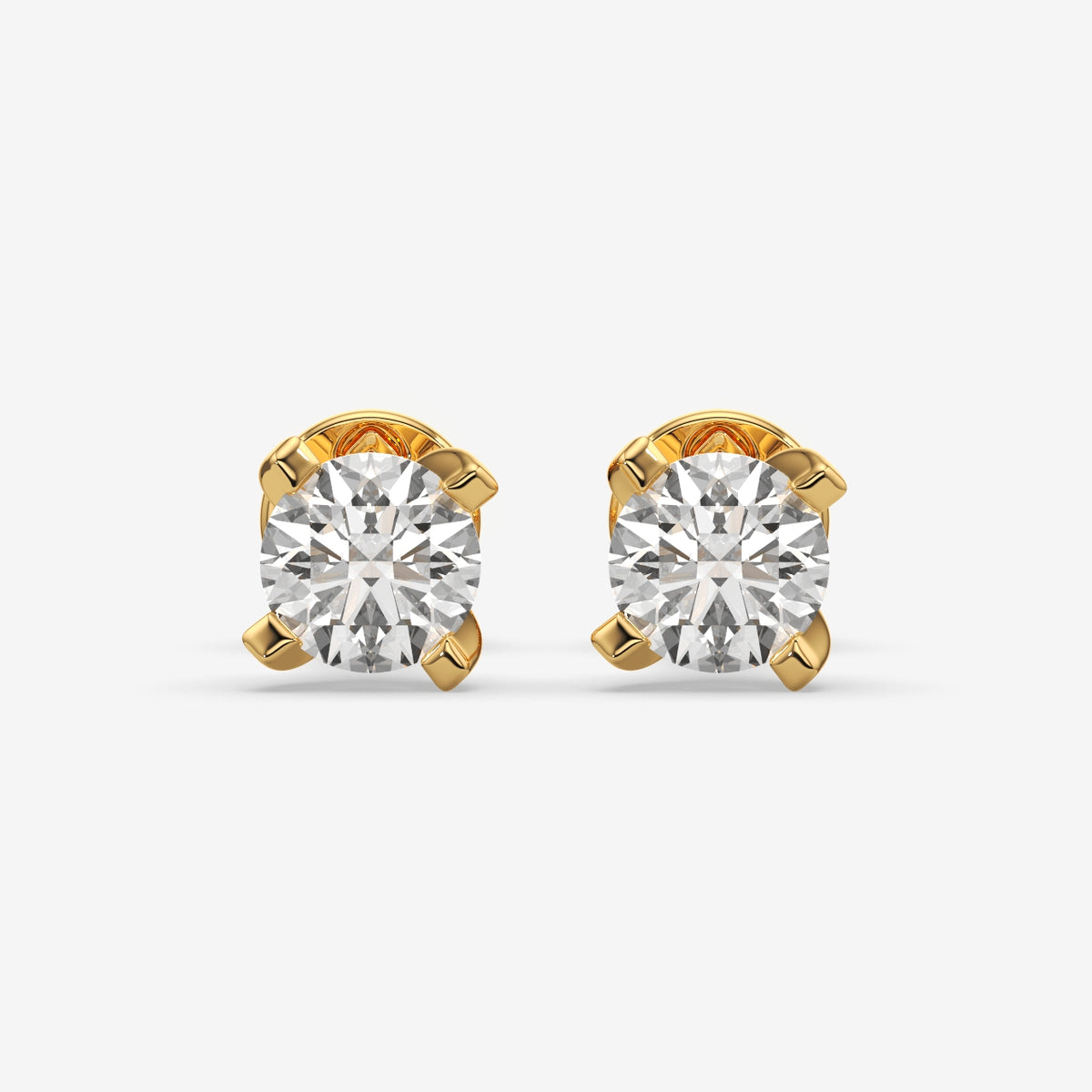 Timeless Round Cut Solitaire Studs  (1 PC)