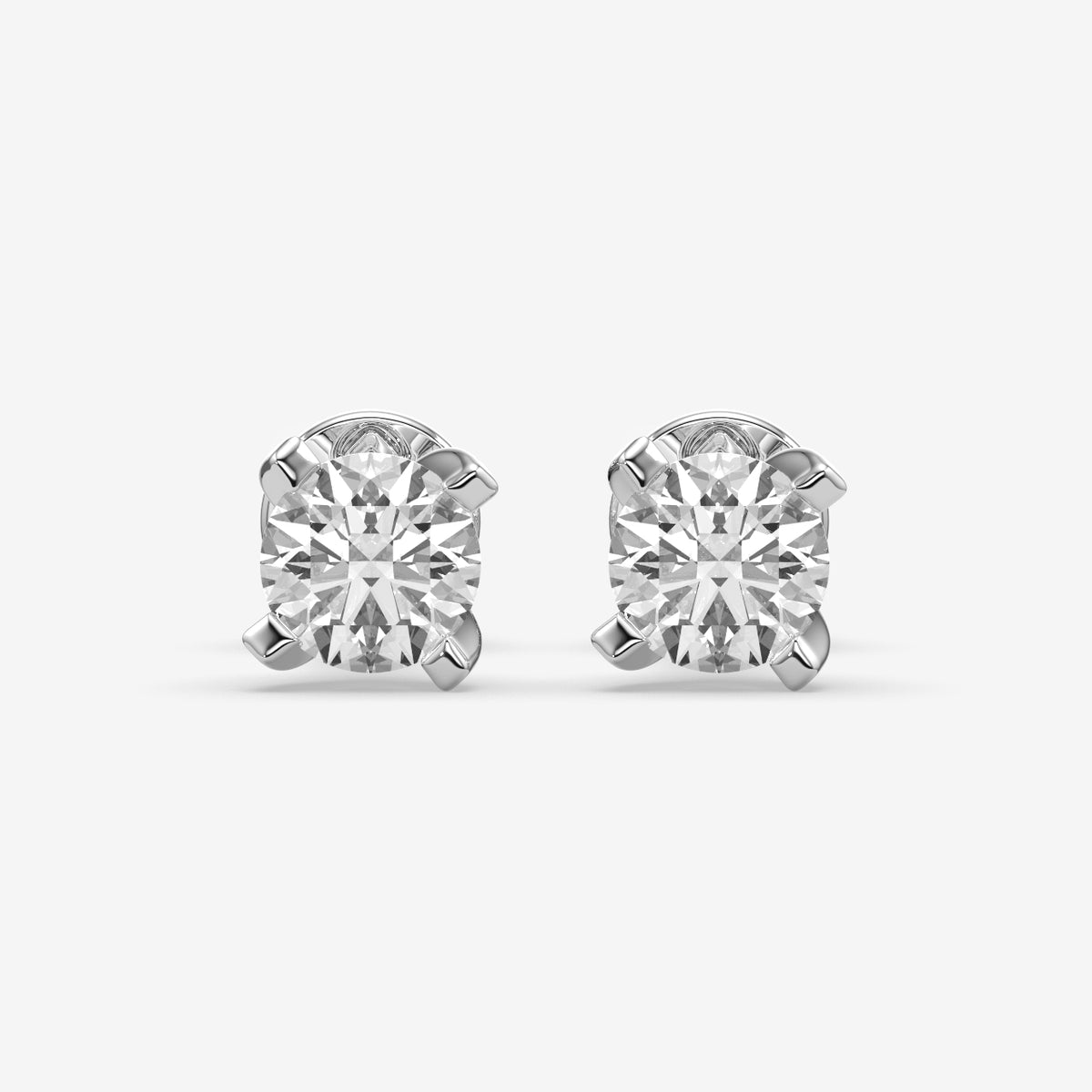 Timeless Round Cut Solitaire Studs  (1 PC)