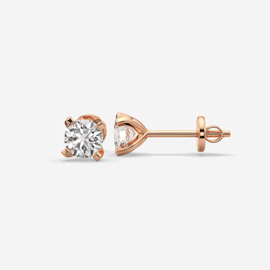 Timeless Round Cut Solitaire Studs  (1 PC)