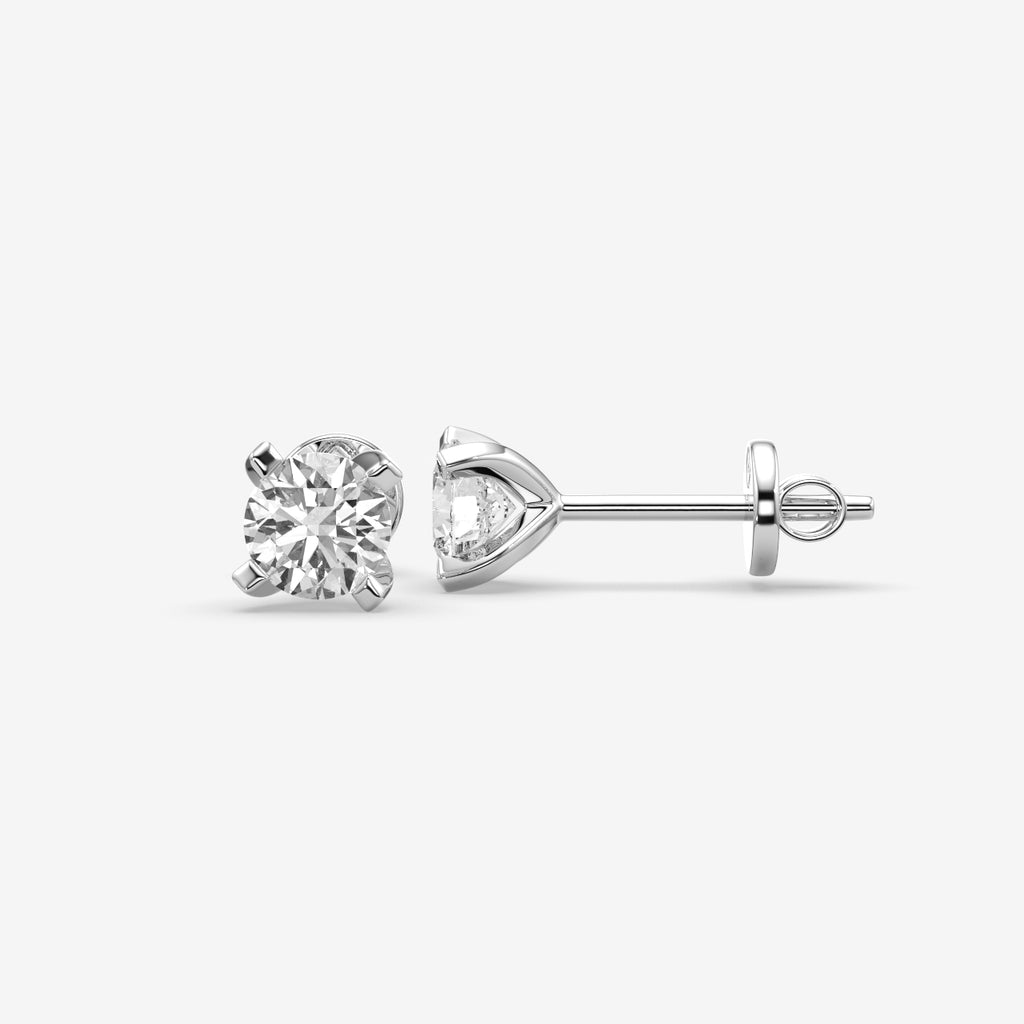 Timeless Round Cut Solitaire Studs  (1 PC)