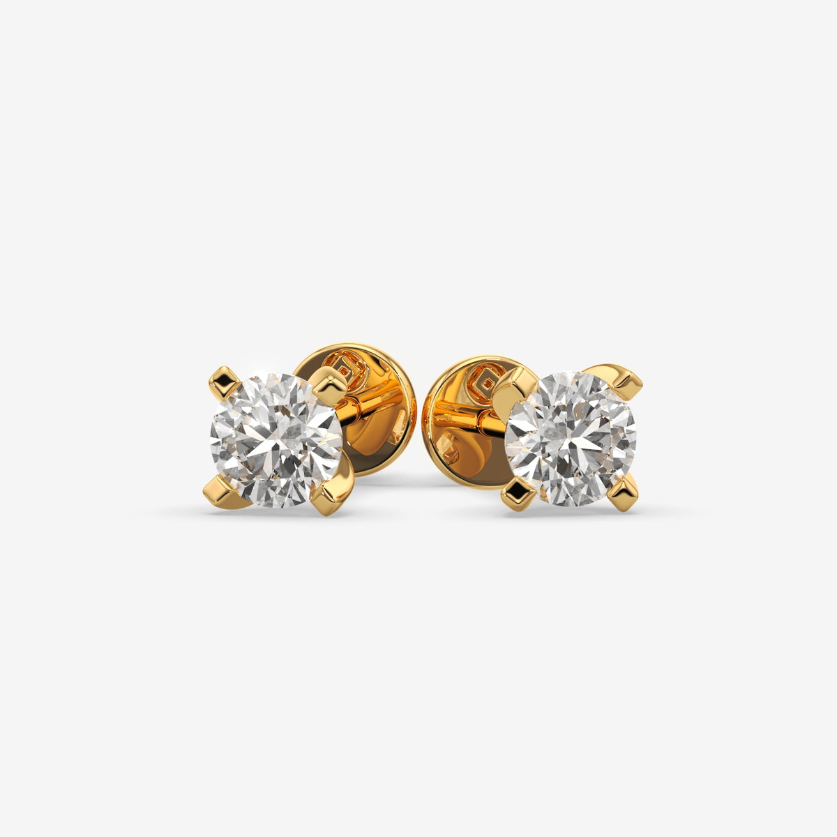 Timeless Round Cut Solitaire Studs  (1 PC)
