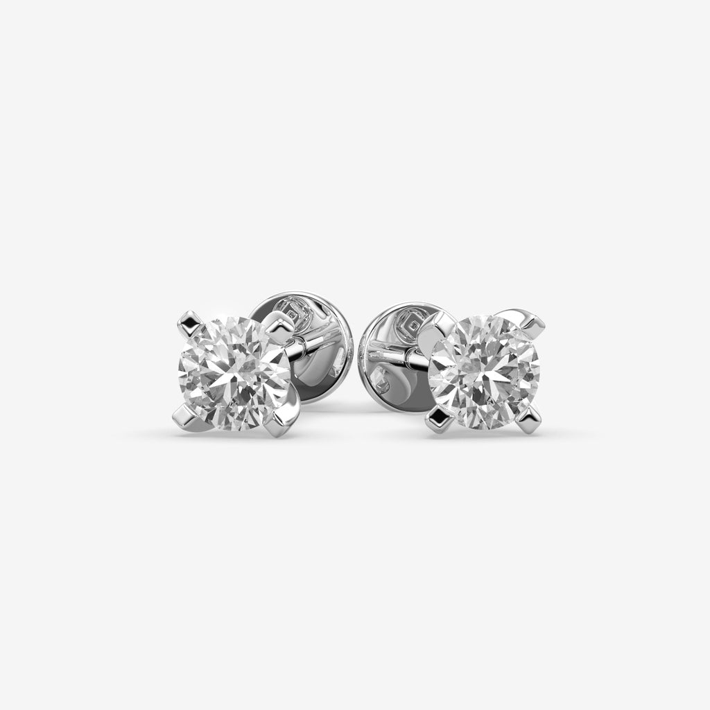 Timeless Round Cut Solitaire Studs  (1 PC)