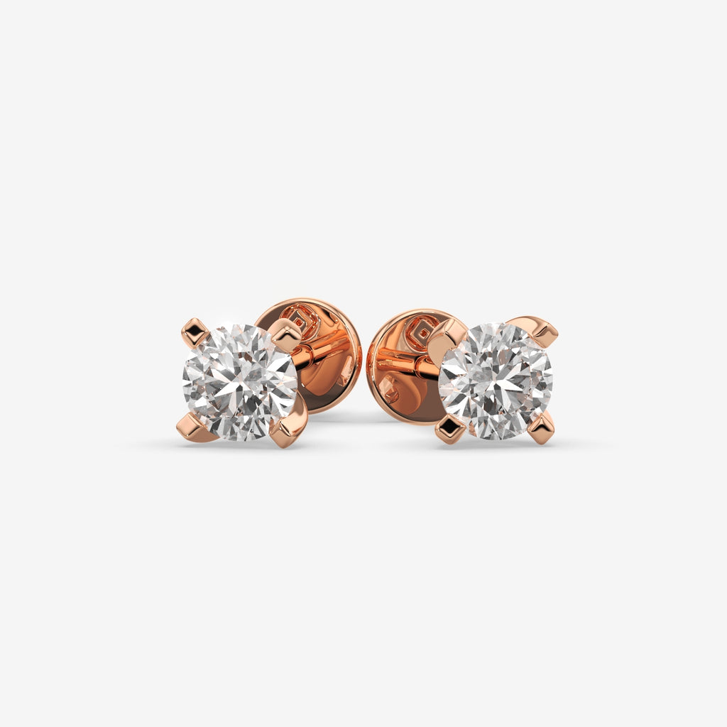 Timeless Round Cut Solitaire Studs  (1 PC)