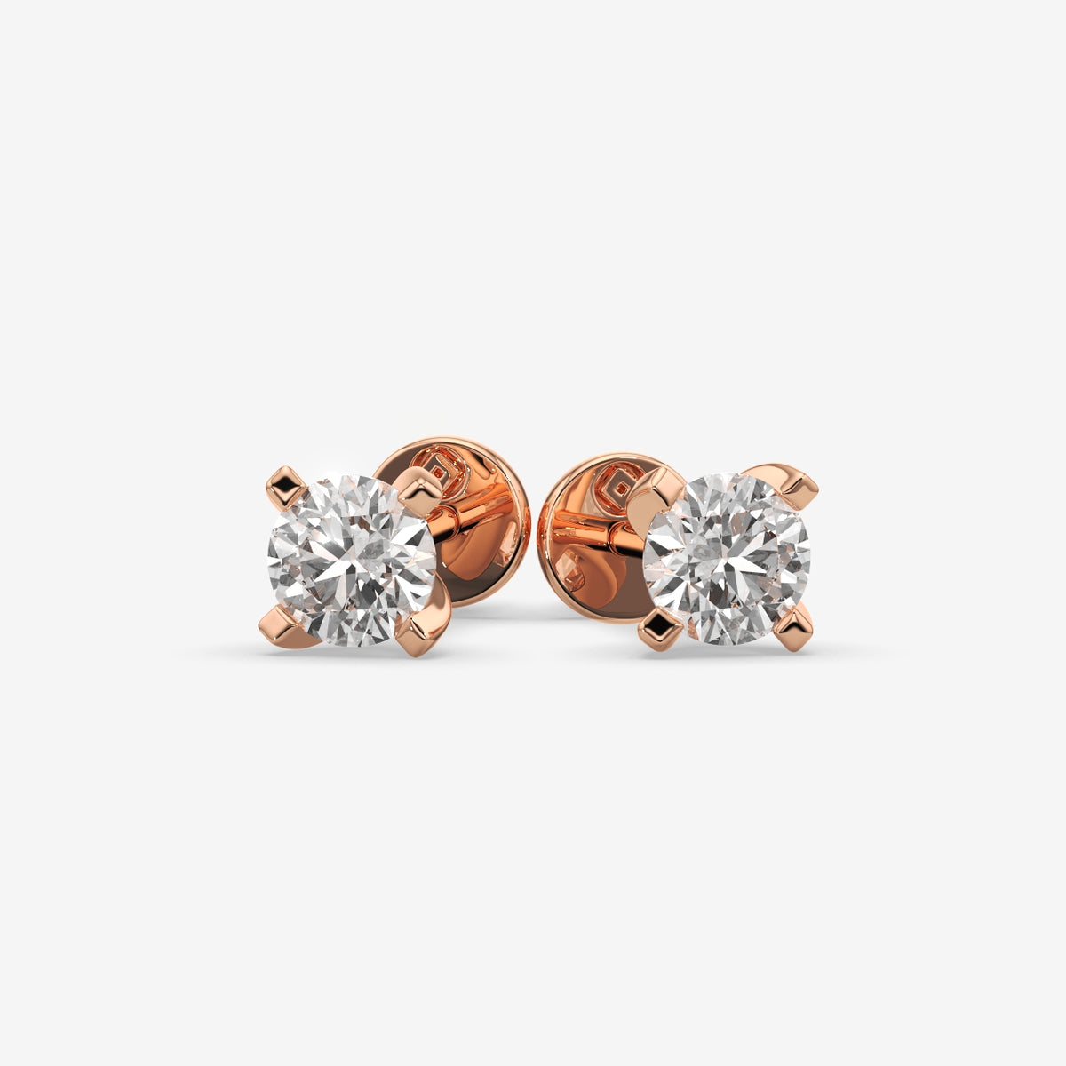 Timeless Round Cut Solitaire Studs  (1 PC)