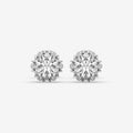 Round Brilliant Crown Solitaire Stud Earrings (1 PC)