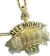 925 Sterling Silver Gold Plated Hip Hop Pendant In Usa Online
