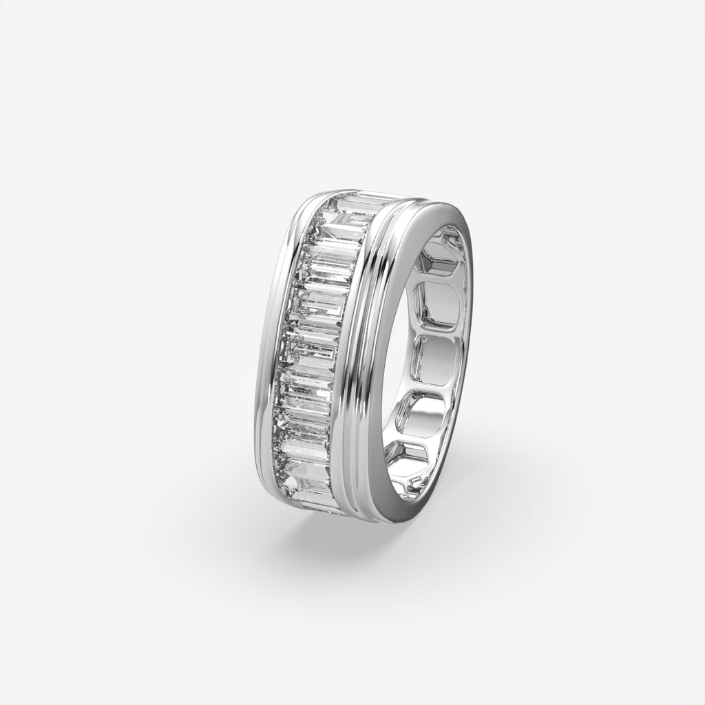 Men's Baguette Cut Diamond Band