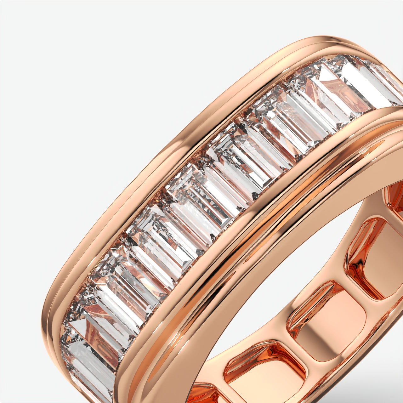 Men's Baguette Cut Diamond Band