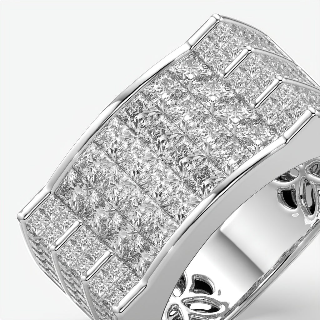 Imperial Grid Diamond Ring For Men's