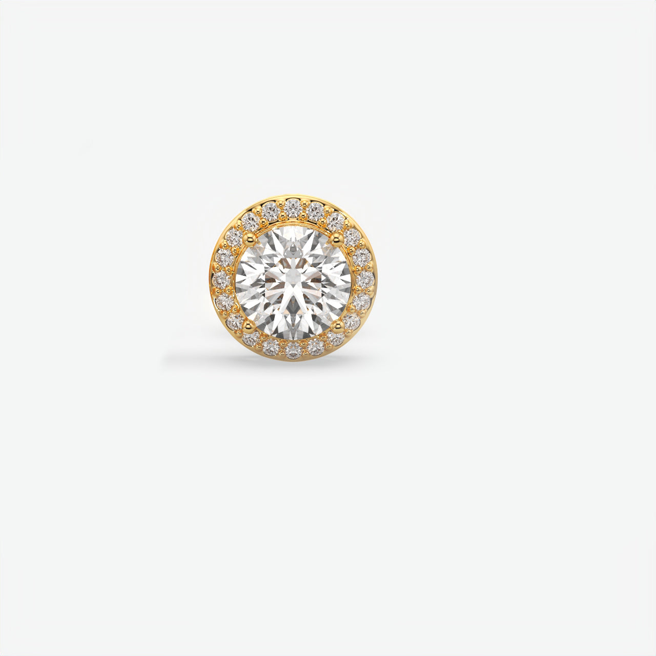 Sterling Silver Moissanite Solitaire Stud Earrings For Men's
