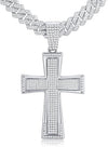 92.5 Silver Hip Hop Cross Iced Out Pendant Collection