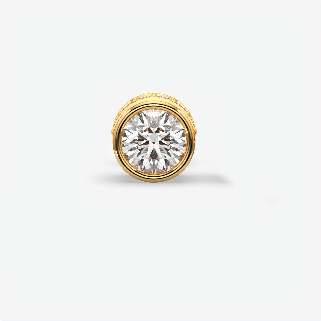 Men's Round Diamond Solitaire Stud