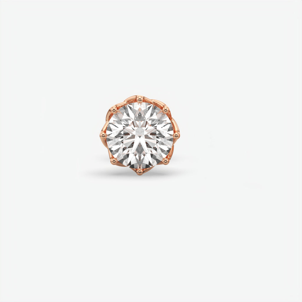 Round Moissanite Diamond Silver Stud Earrings For Men's