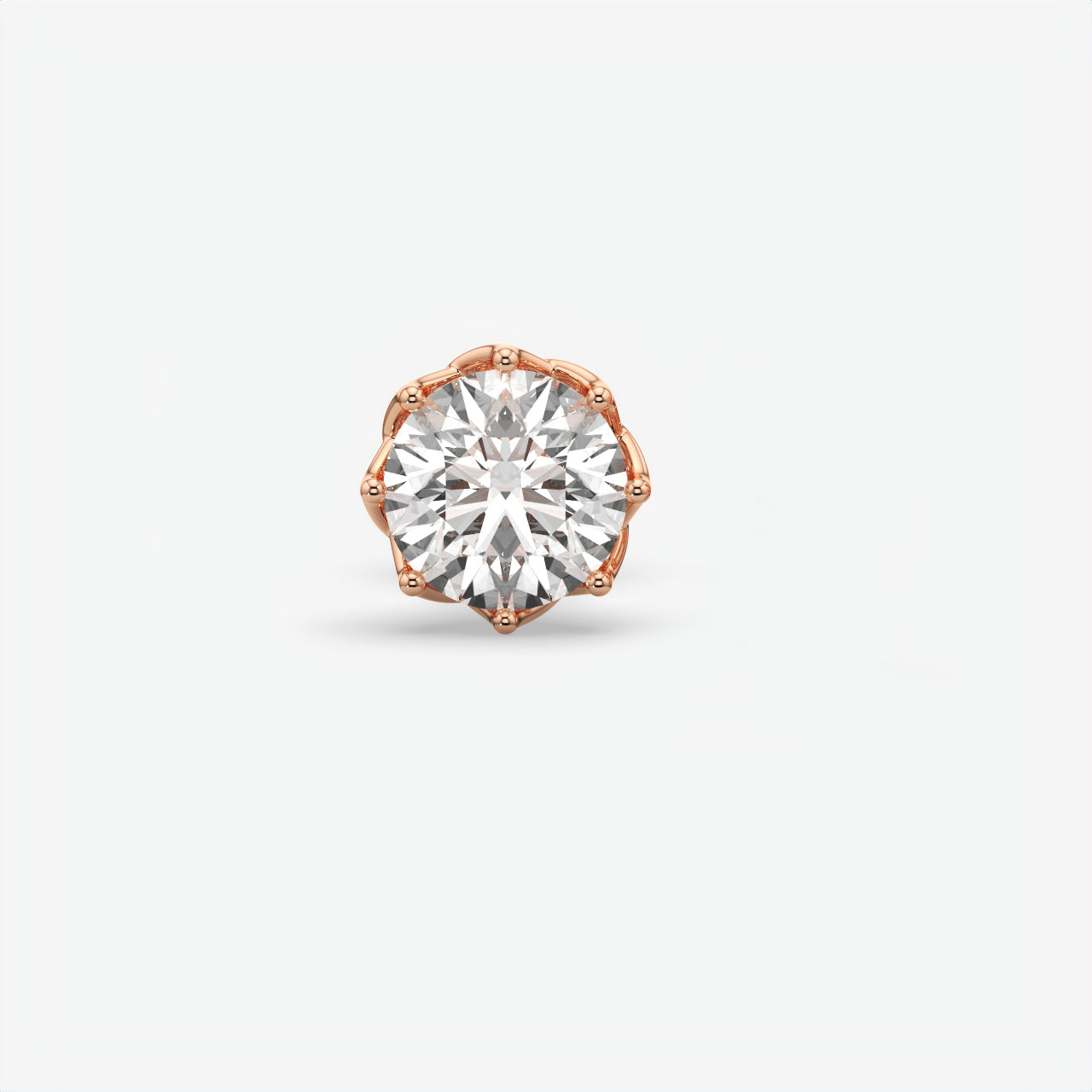 Round Moissanite Diamond Silver Stud Earrings For Men's