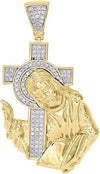 92.5 Silver Diamond Jesus Crucifix Cross Charm Pendant collection