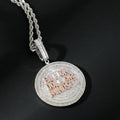 925 Sterling Silver Iced Out Round Moissanite Diamond Pendant For Men