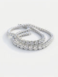 Sparkling Solitaire Graduated Tennis Chain
