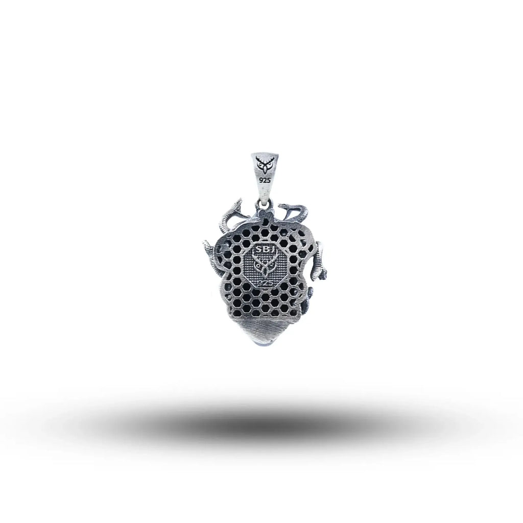 Angry Medusa 925 Sterling Silver Pendant 04